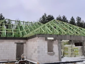 dom parterowy z dachem kopertowym i garażem 170 m2 Poznań 7