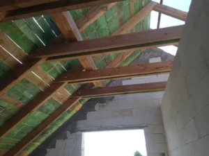 dom z użytkowym poddaszem, dachem dwuspadowym i garażem 240 m2 Łódź