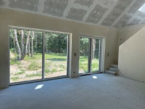 dom z użytkowym poddaszem, dachem dwuspadowym i garażem 120 m2 Warszawa